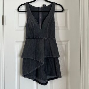 Angel Biba Black Denim Romper